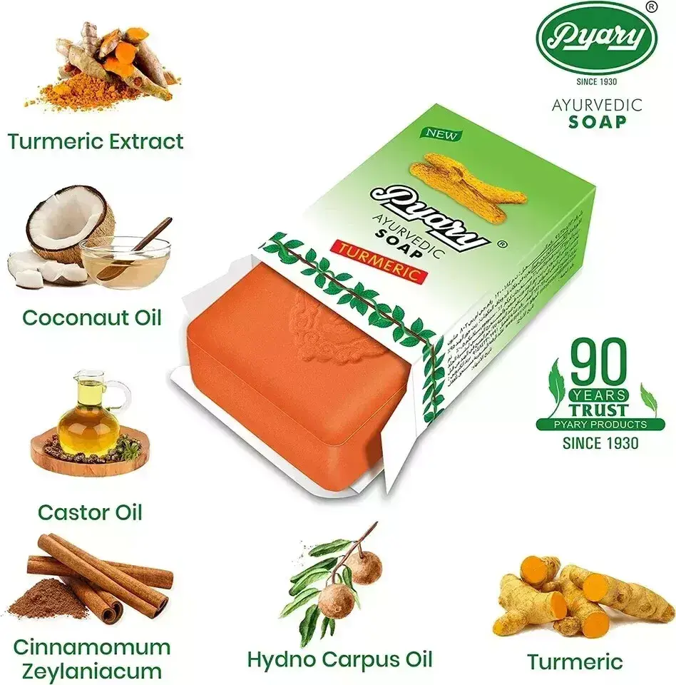 Indian Harubery Turmeric Soap Bar for Skin Brightening